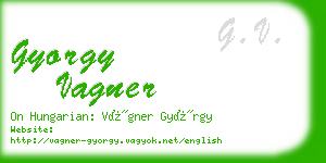 gyorgy vagner business card